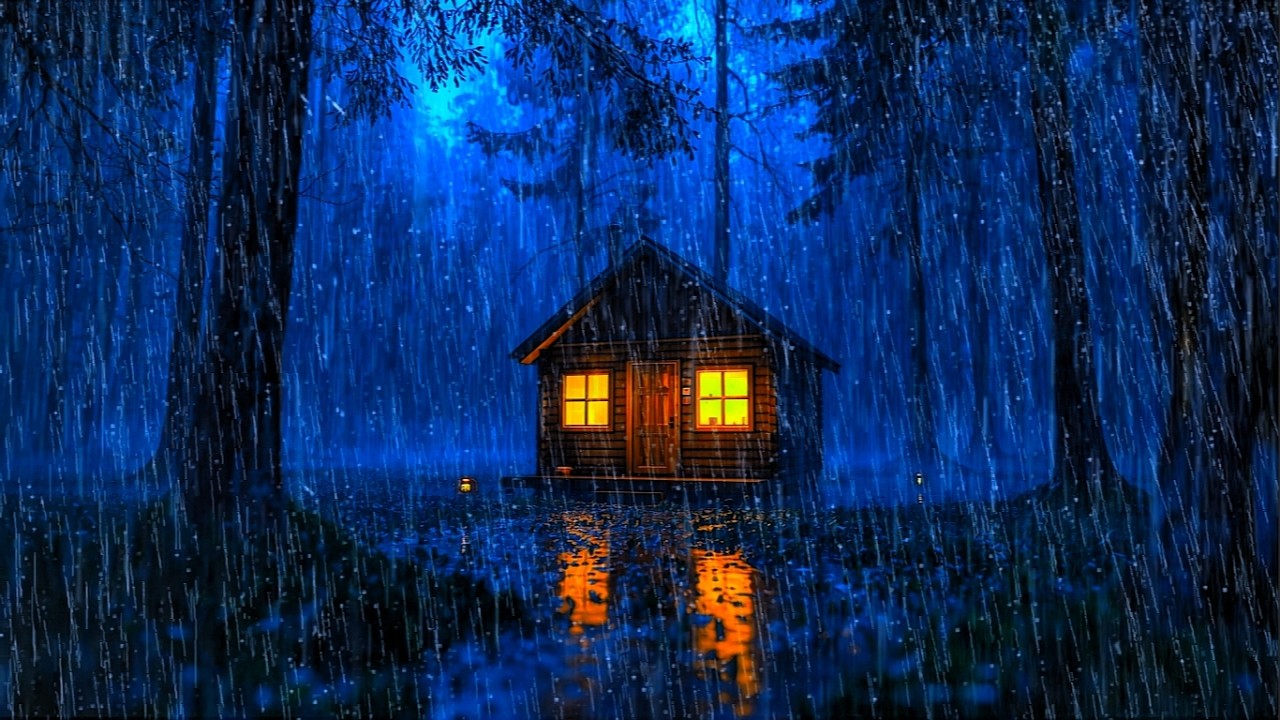Rain Sounds for Sleeping 24/7 - Intense Rainstorm & Thunder for Sleep & Calm Mind