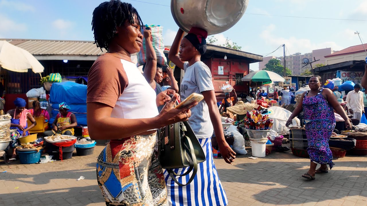AFRICA BIGGEST MARKET GHANA ACCRA MAKOLA