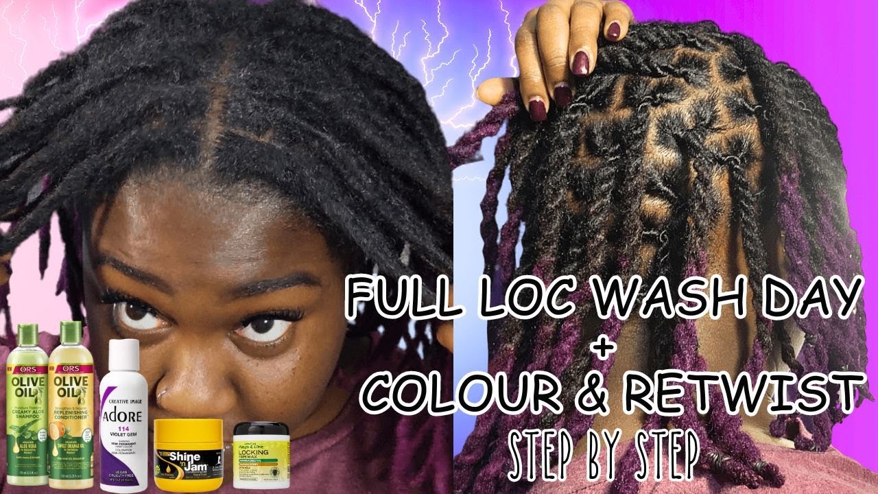 WATCH ME Colour, Retwist & Style My LOCS | Two Stranded Twist | STEP BY STEP Tutorial | Tips