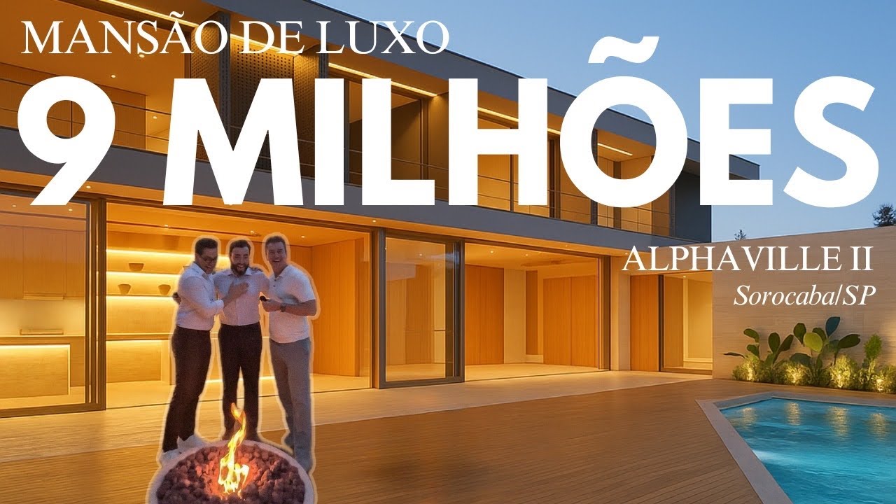 R$ 9.000.000 - CASA ESPETACULAR, TODA REVESTIDA DE MÁRMORE TRAVERTINO NO ALPHAVILLE VOTORANTIM - SP