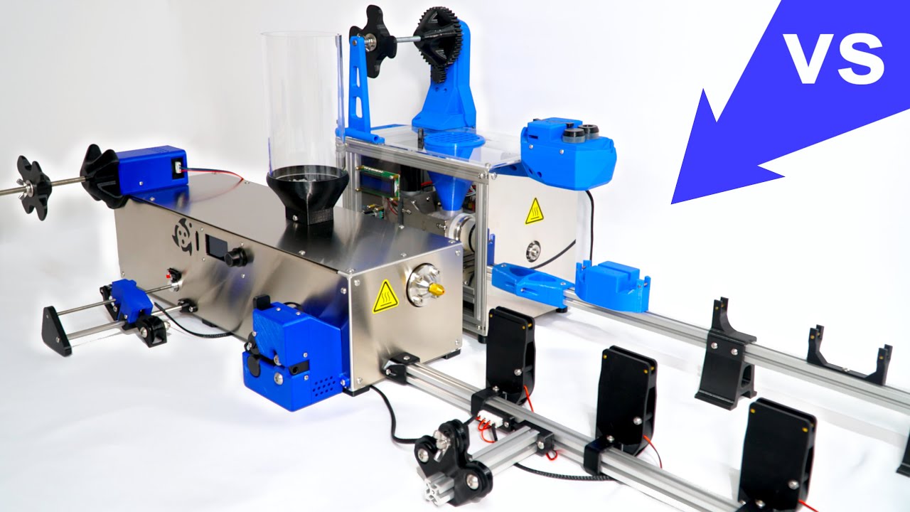 Professional desktop filament extruder versus basic 3d filament maker