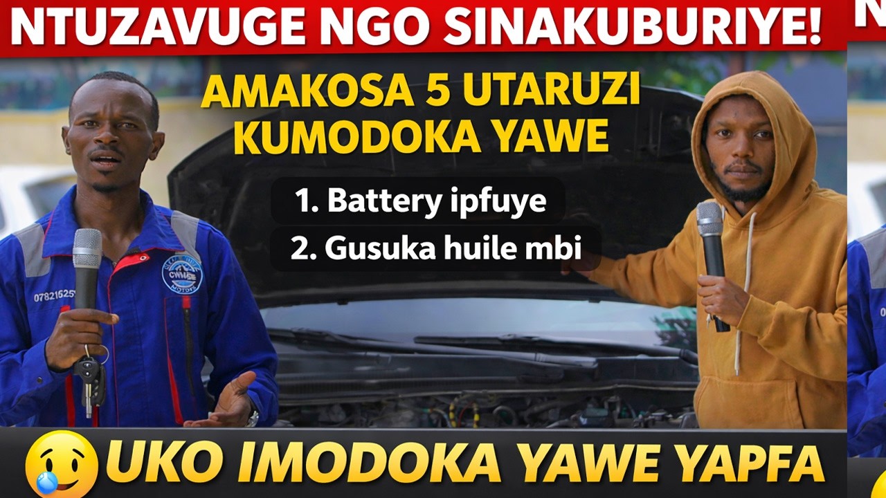 Sobanukirwa Amwe mumakosa imodoka zigira kd  fataneza imodoka ejo nzagufasha kuyibonera umuzi 