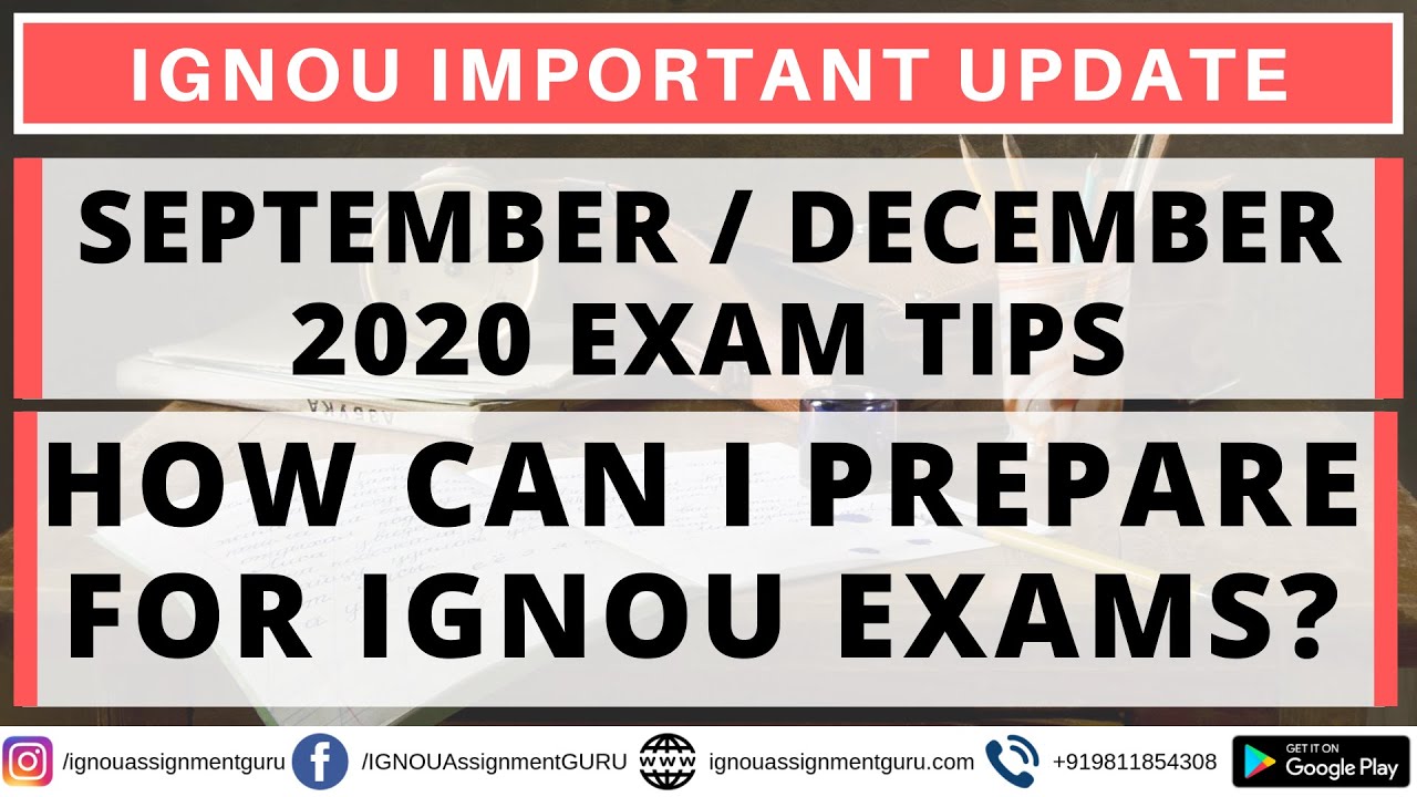 IGNOU SEPTEMBER / DECEMBER 2020 EXAM TIPS | How can I prepare for IGNOU exams? | 70-80% MARKS