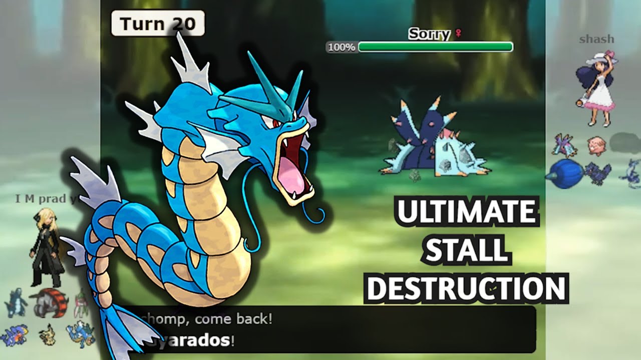 GYARADOS EATS STALL PLAYERS ALIVE ON POKEMON SHOWDOWN !!