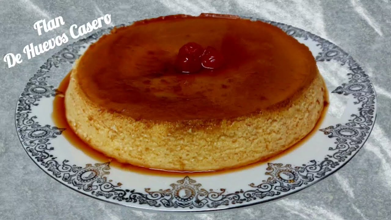 Flan De Huevos Casero Al Baño María. Sin horno #flan #flandehuevo #flanalbañomaria #flancasero