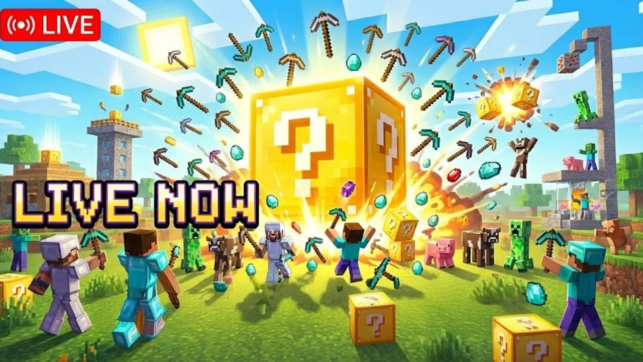 🍀 YOU CONTROL THE LUCKY BLOCKS! Chat Drops It Live!