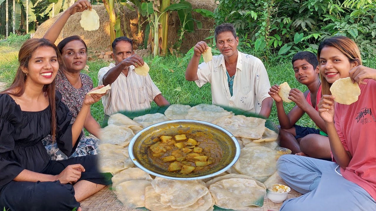 Puri | အာလူးပူရီ ကျန်းမာရးနဲ့ညီညွတ်ပြီး အာဟာရလည်းရှိ တစ်မိသားစုလုံးကြိုက်ကြတဲ့ ရိုးရာအစားအစာ😋🥰