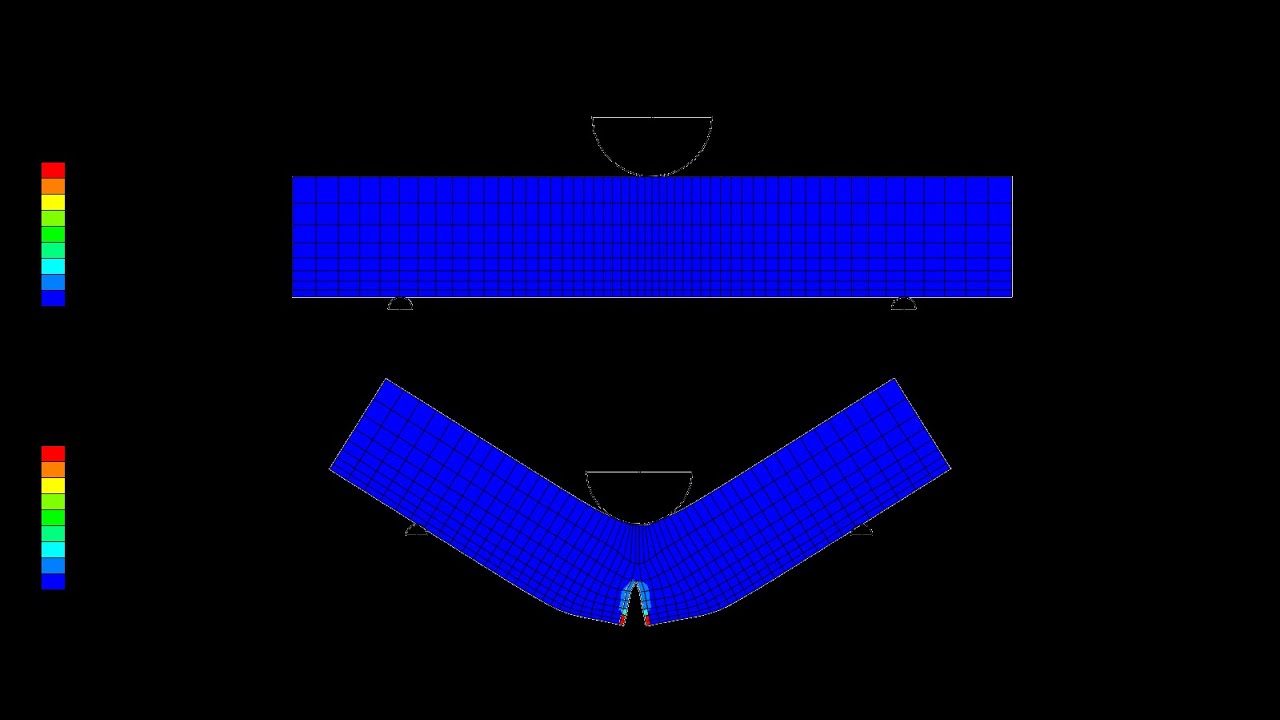 XFEM simulation of SENB in ABAQUS (3-Point Bending Specimen)