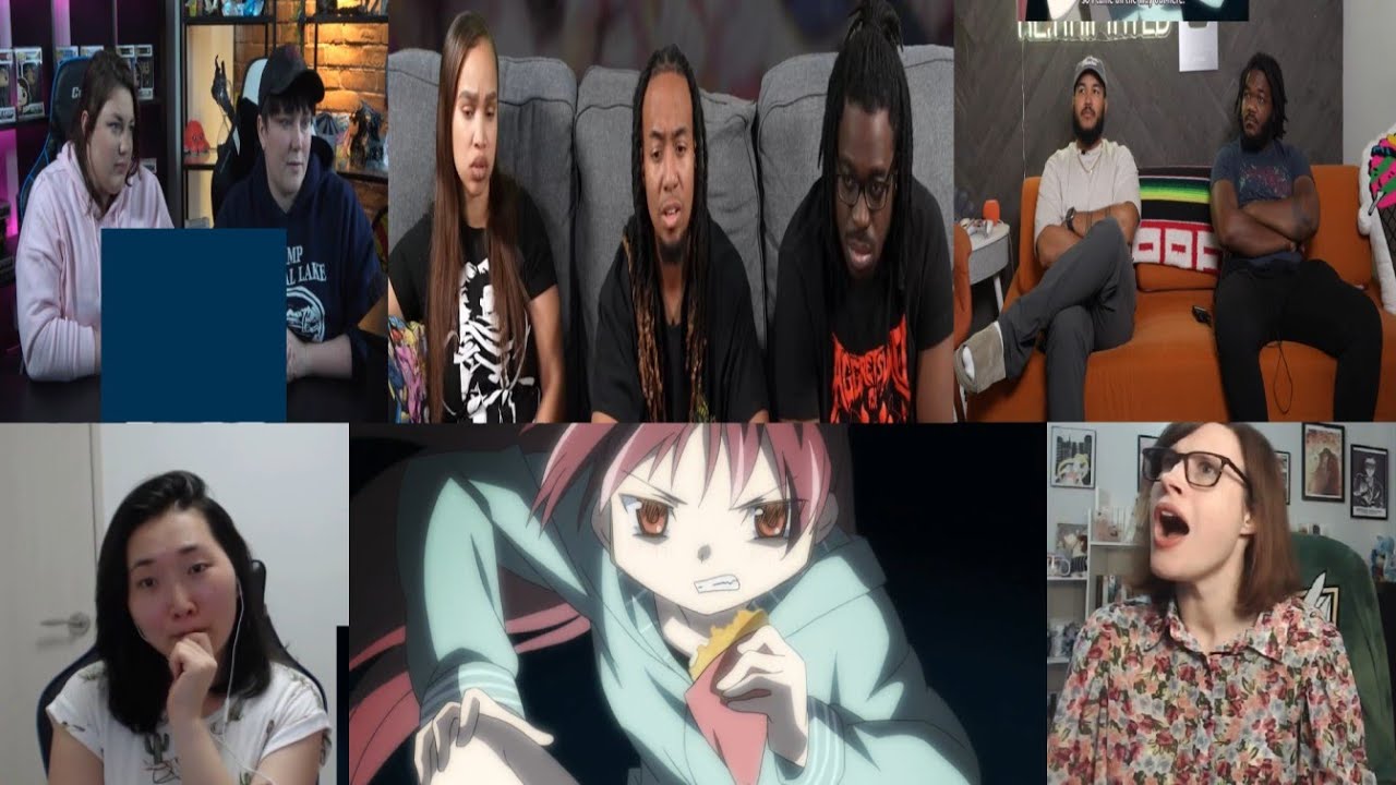 MADOKA MAGICA  EPISODE 4 REACTION MASHUP!!