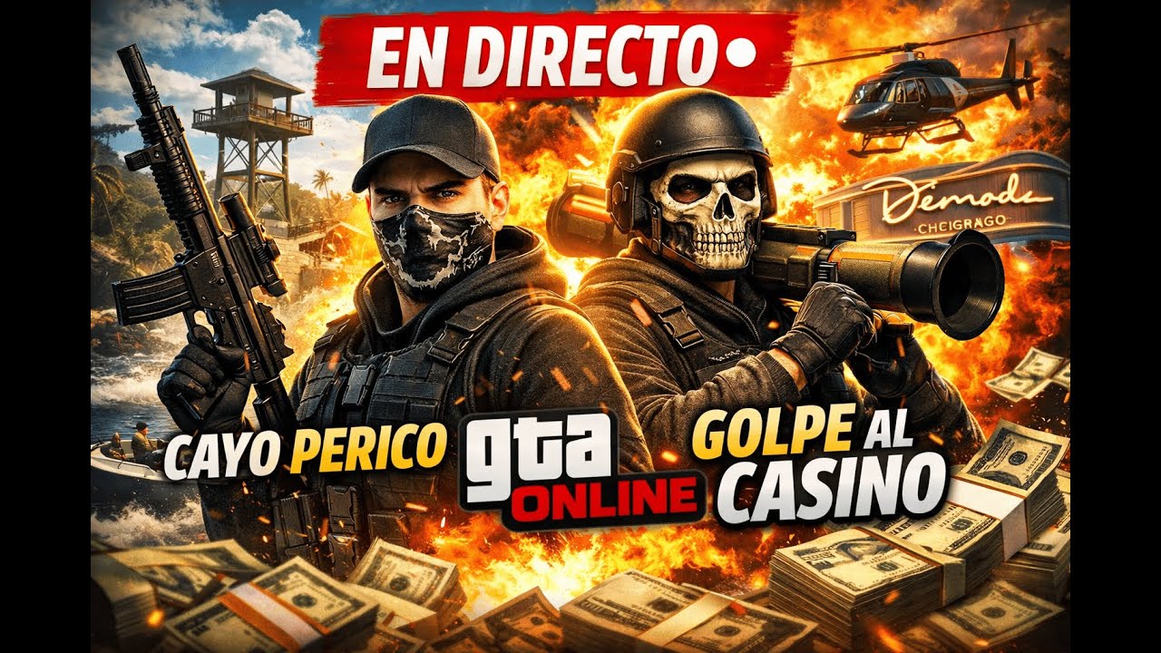 EL CAOS ESTÁ GARANTIZADO 😈 | DIRECTO GTA Online con AMIGO (Cayo, Casino y Mega Rampa)