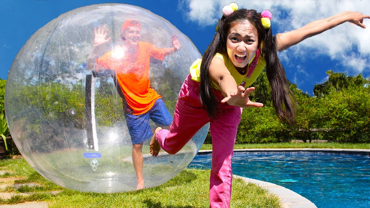 Ellie Trapped in GIANT Bubble Ball!  #withme #campyoutube