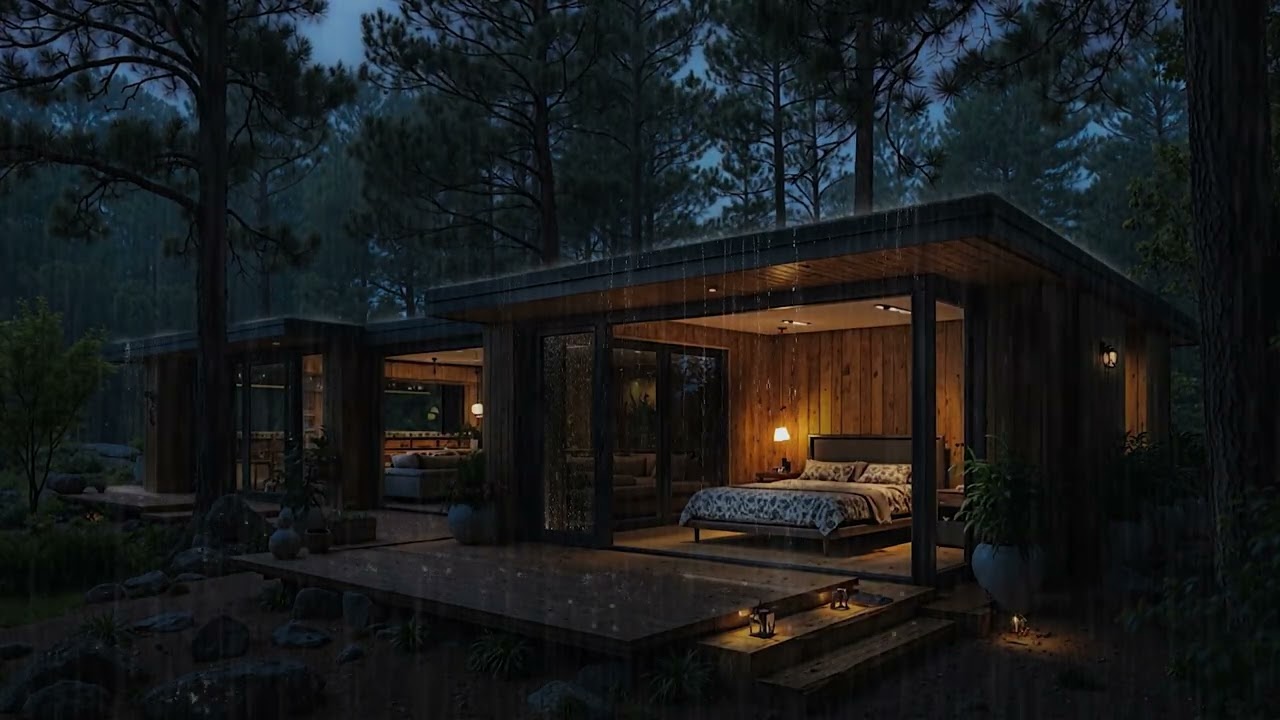8 Hours Gentle Rain in a Silent Midnight Forest 🌙🌲 Soothing Sleep Environment (4K – No Ads)