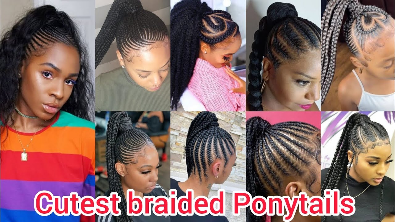Cutest braided ponytail hairstyles for black ladies | Braid styles 2026 | Ponytails hairstyles