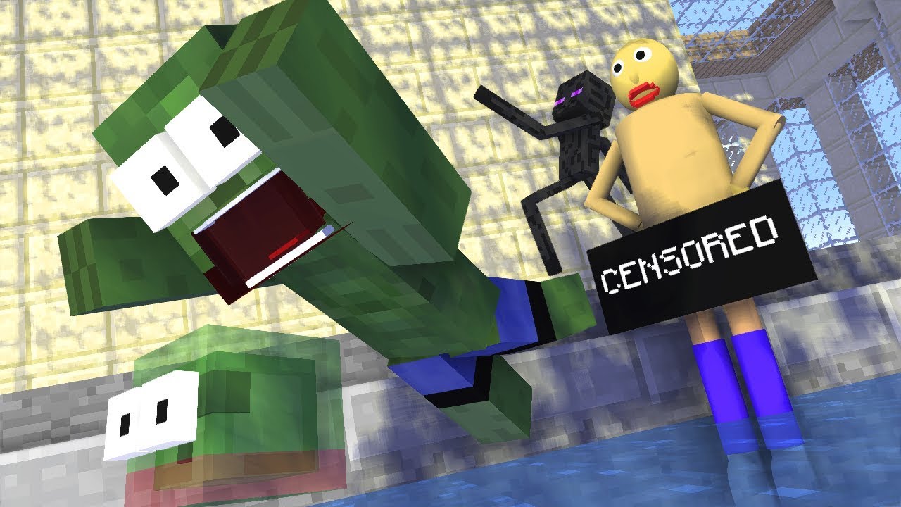 BALDI'S SWIMMING  - MINECRAFT ANIMATION