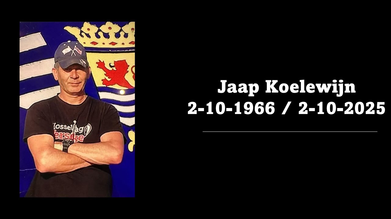 Uitvaart Dhr. Koelewijn 18 oktober 10.30 Westerkerk Goes