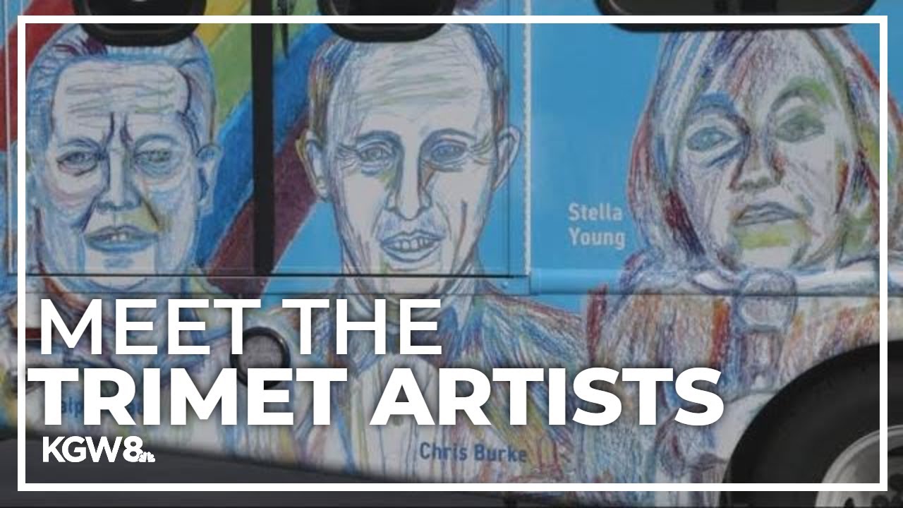 Artwork from neurodivergent artists adorns buses in Portland