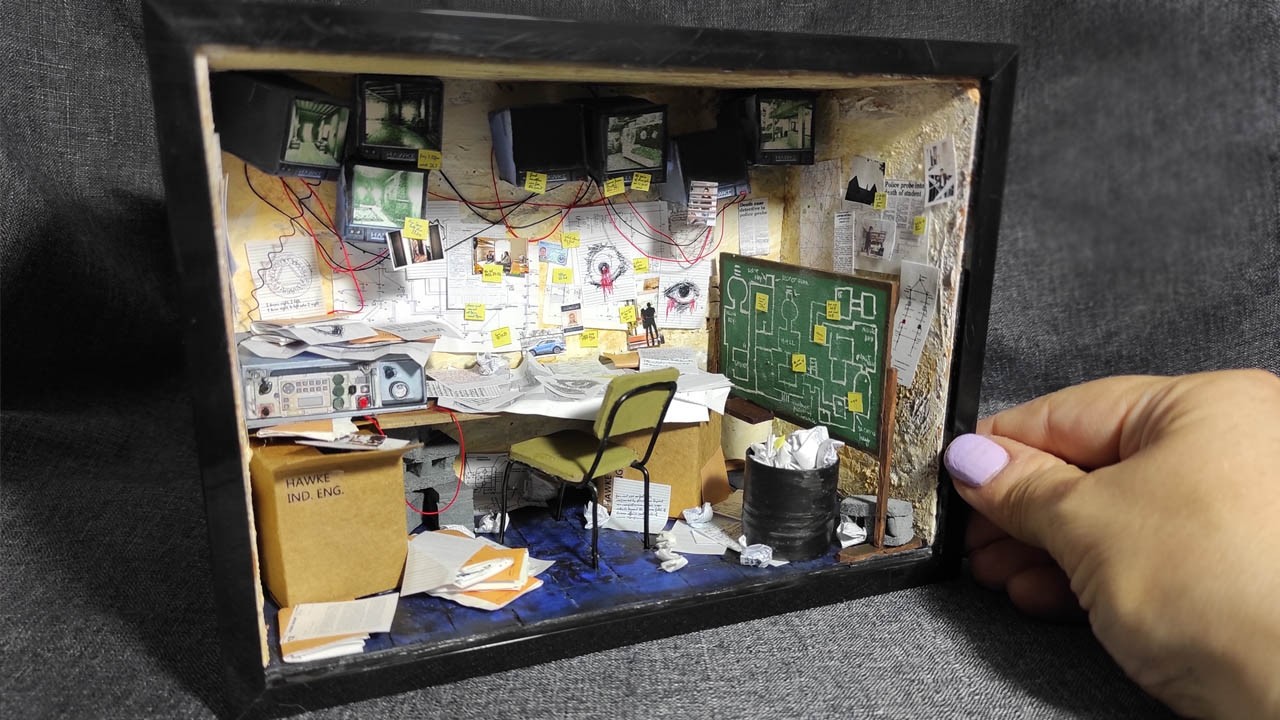The Watcher 👁️‍🗨️  | DIY MINIATURE DIORAMA #asmr