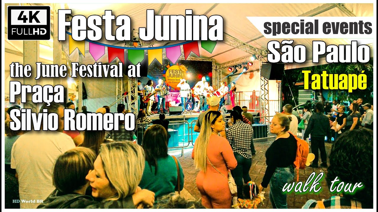 [4K] Festa Junina Praça Silvio Romero 2023 |#saopaulobynight #saopauloape #festajunina2023