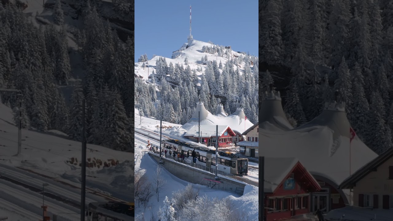 Mesmerizing Drone Flight Over Rigi Railway: Swiss Majesty Unveiled #switzerland  #aerial #dji #drone