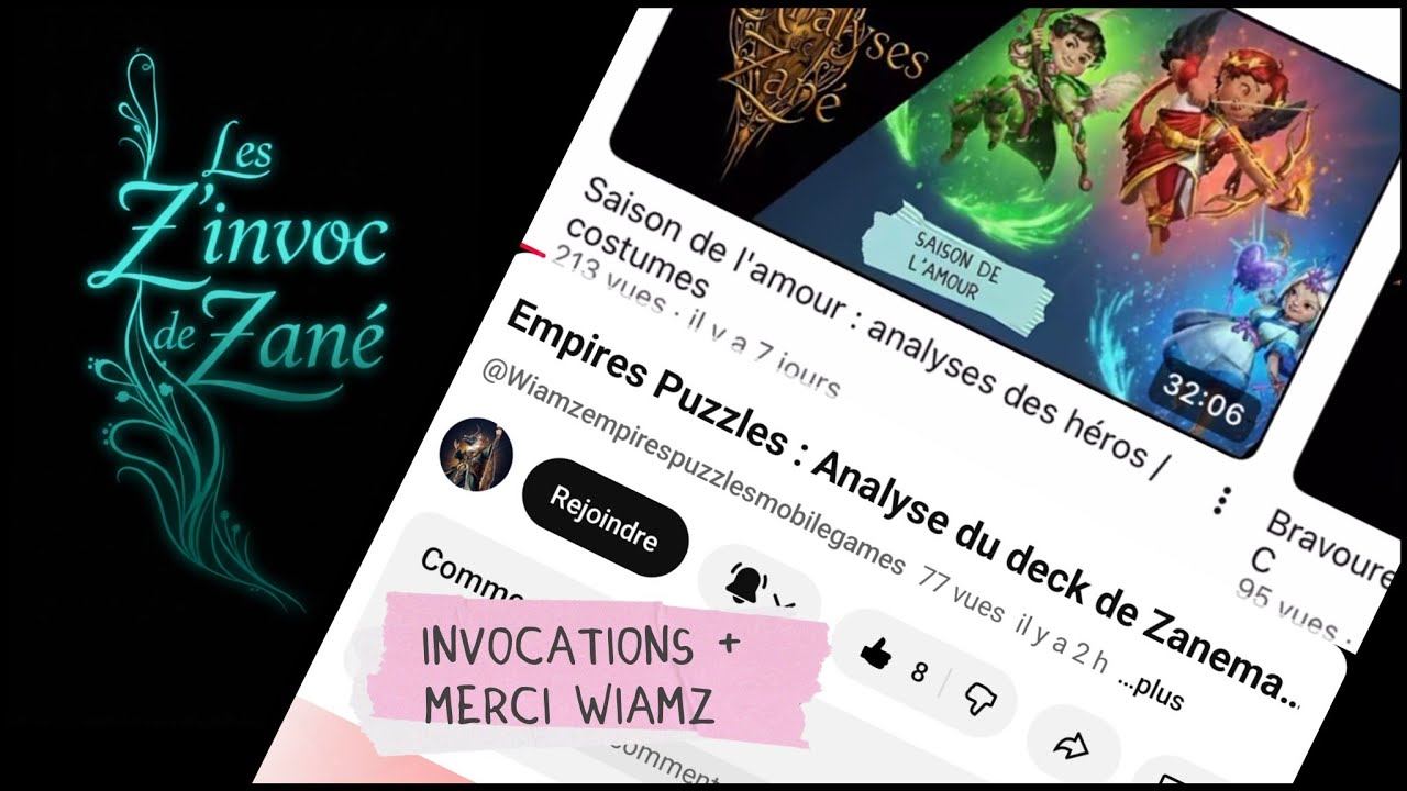 Quelques Invocations et merci à @Wiamzempirespuzzlesmobilegames pour son analyse de deck !