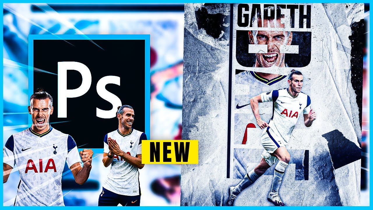 How to Make AN ABSTRACT BALE Football Poster (EASY)