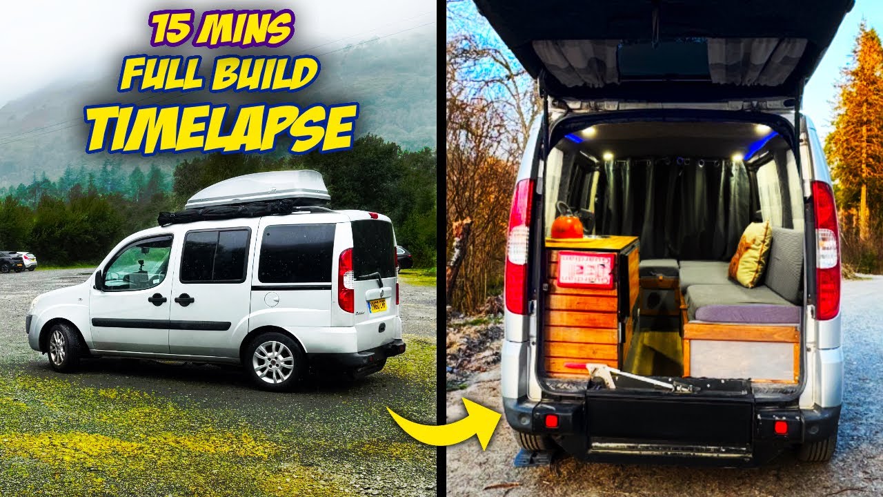 Micro Camper Van Conversion | DIY Full Build Time Lapse | Fiat Doblo