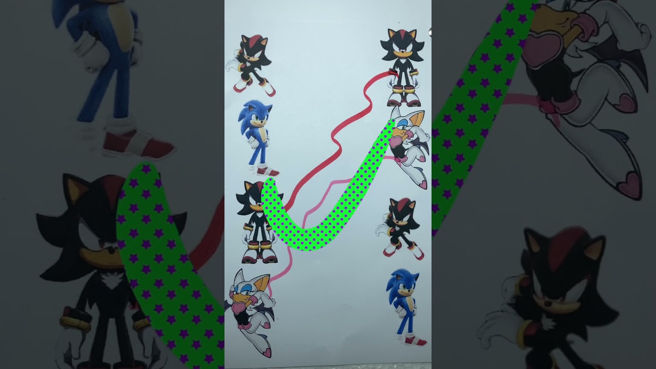 Shin sonic dog match line puzzle #art #shorts#shinsonic