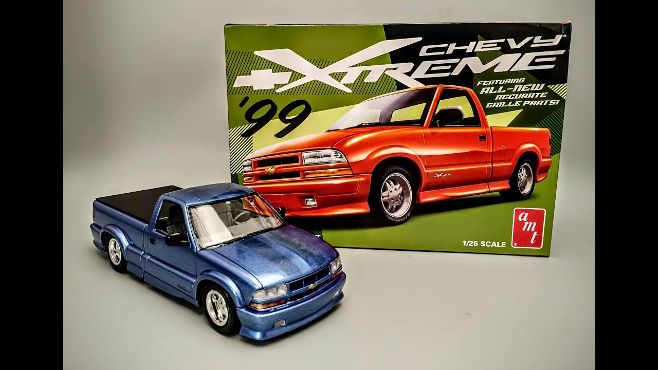 1999 Chevy S10 Xtreme Custom Pickup Truck 1/25 Scale Model Kit Build How To Assemble Paint Detail