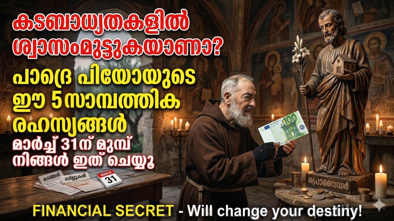 കടബാധ്യതകളിൽ ശ്വാസംമുട്ടുകയാണോ? പാദ്രെ പിയോയുടെ ഈ 5 സാമ്പത്തിക രഹസ്യങ്ങൾ നിങ്ങളുടെ തലവര മാറ്റും!