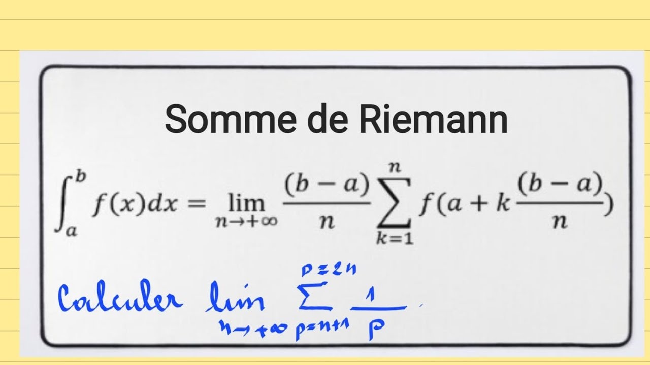 Somme de Riemann avec changement d'indice