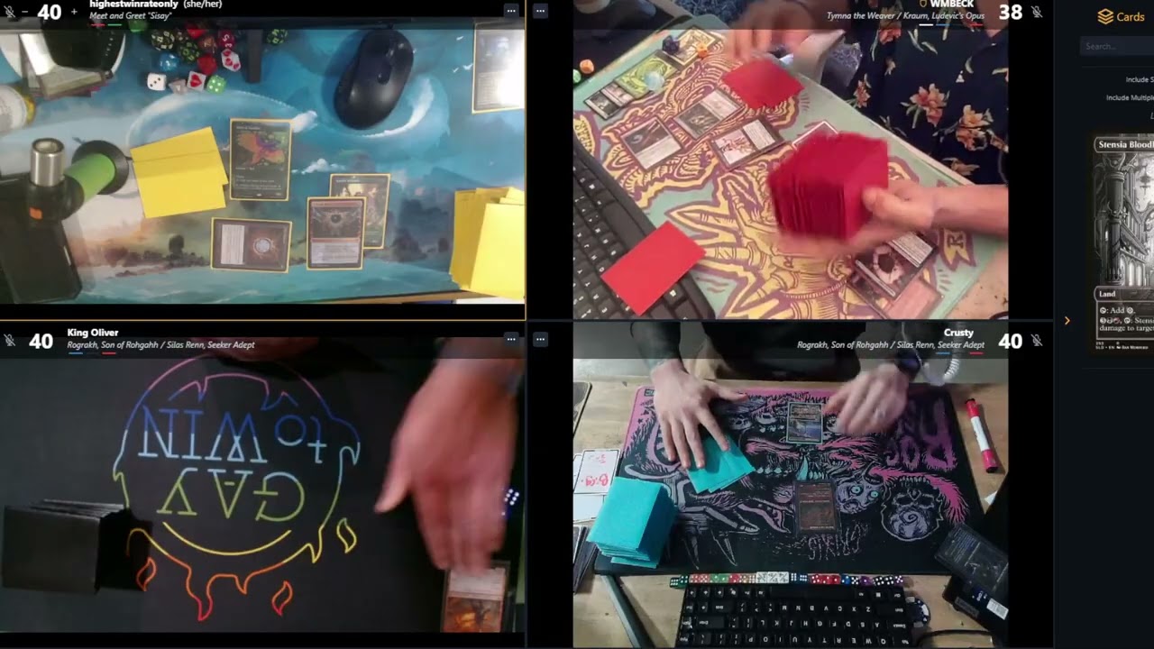 Feb Crit League Cedh: Sisay vs Tnk vs Rog/Si vs Rog/Si