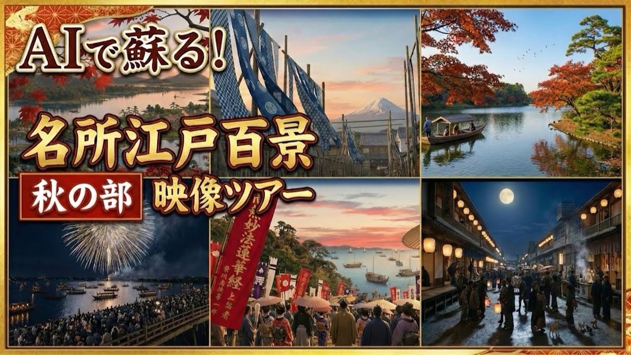 【本編】最新AIでよみがえる江戸の涼気 | 名所江戸百景-秋の部