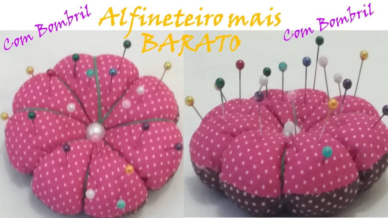 Como fazer  Alfineteiro mais fácil e barato. Flor Diy