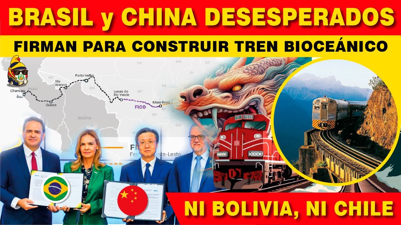 Brasil y China firman para construir tren bioceánico que conectará con el Puerto de Chancay