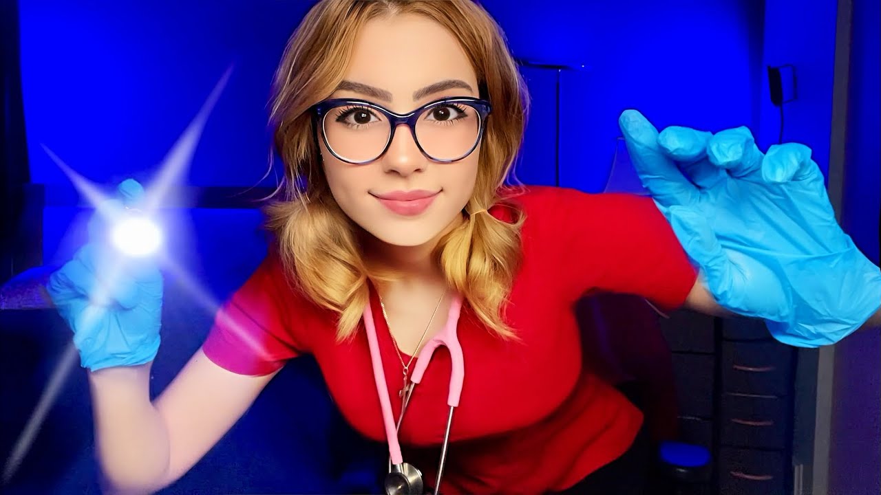 ASMR Nurse Exam In BED 🩺 Relaxing Medical Exam (Cranial Nerve, Eye, Ear, Personal Attention)