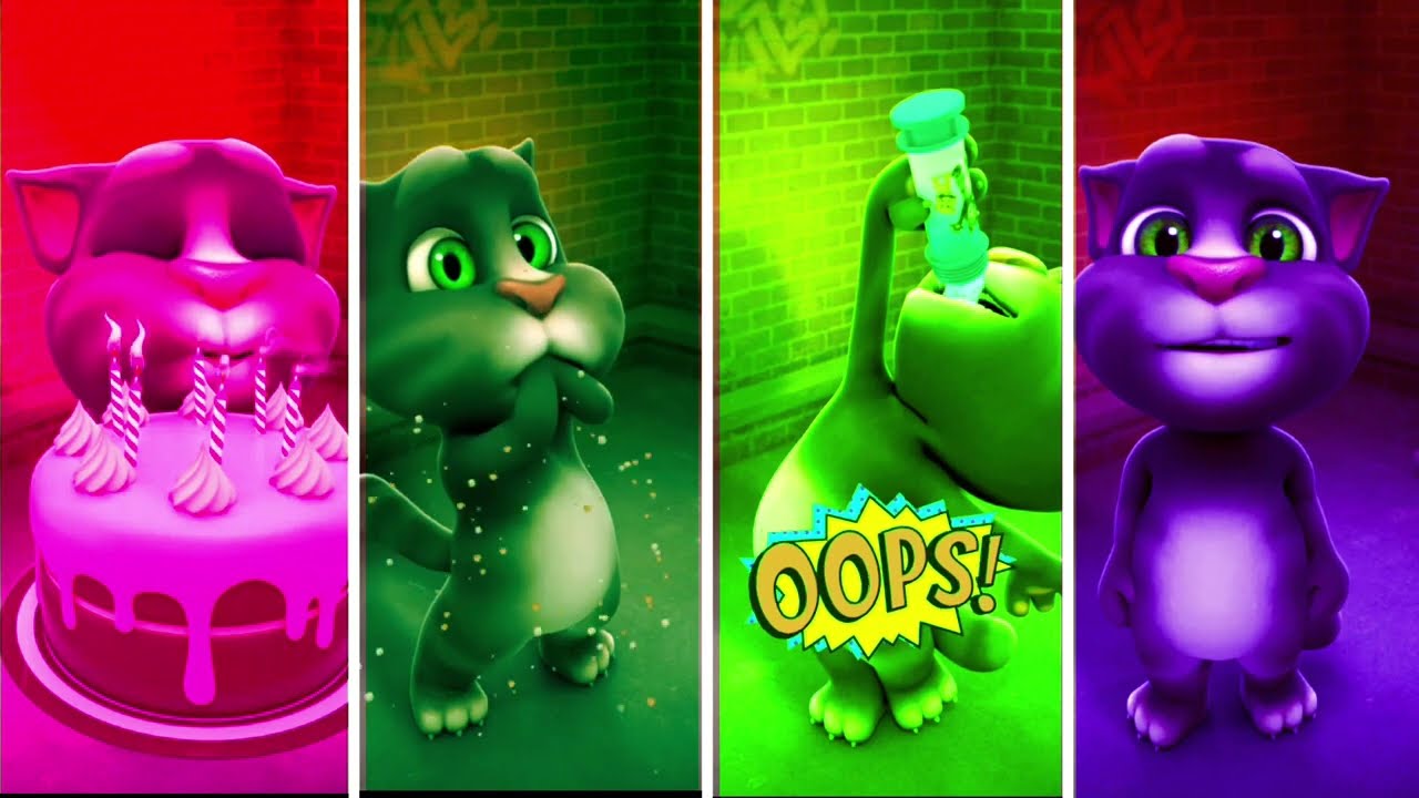 My Talking Tom Cat Funny Fails Tom Pocoyo -- Happy Birthday Tom cartoon compilation #funnycartoon