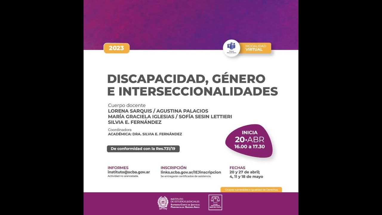 DISCAPACIDAD, GÉNERO E INTERSECCIONALIDADES II