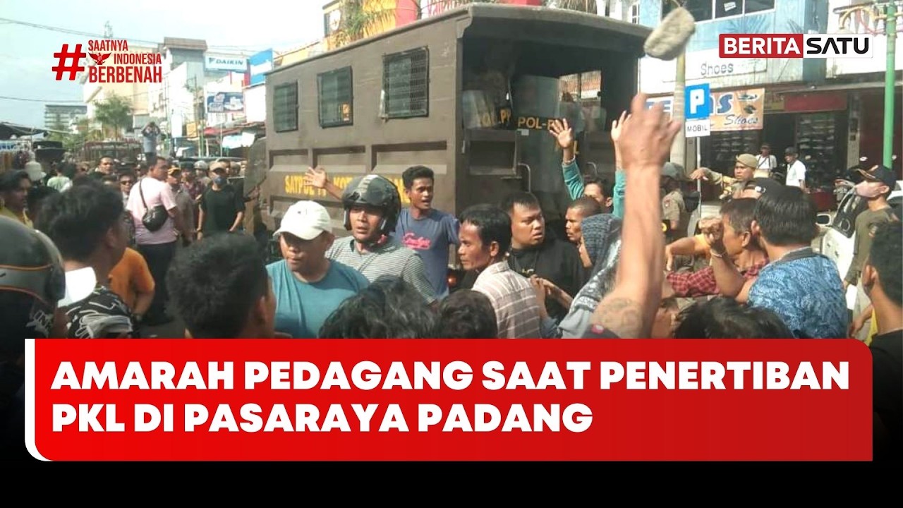 Kericuhan Mewarnai Penertiban PKL Pasaraya Kota Padang Saat Ramadan #beritasatu