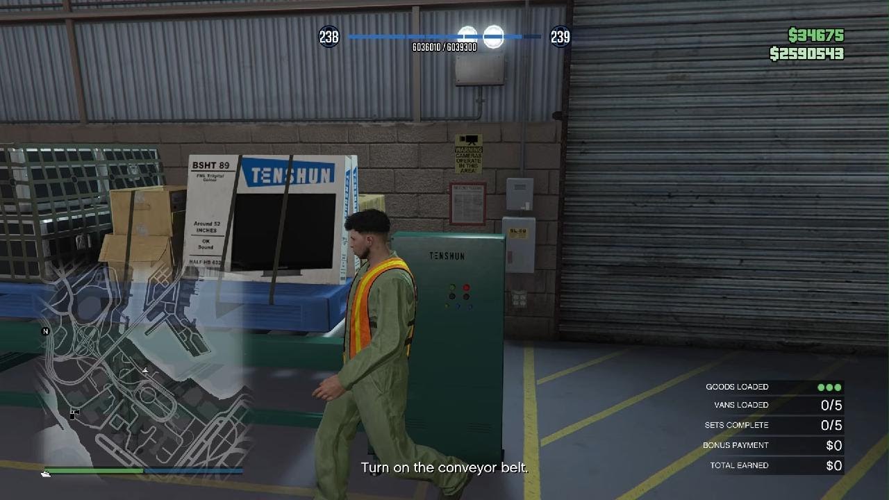 Grand Theft Auto V- Forklift operating