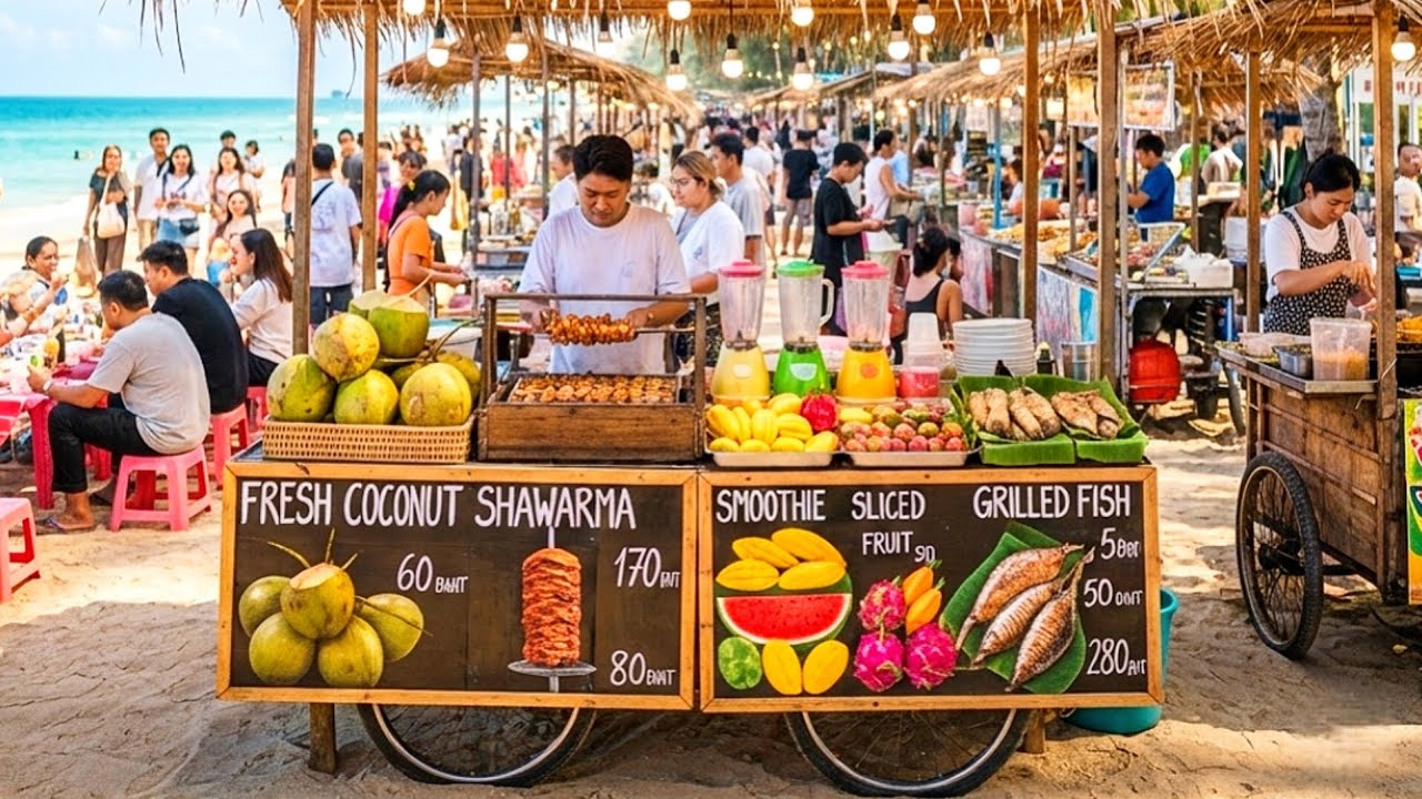 AMAZING STREET FOOD ON PATONG BEACH | THAILAND PHUKET