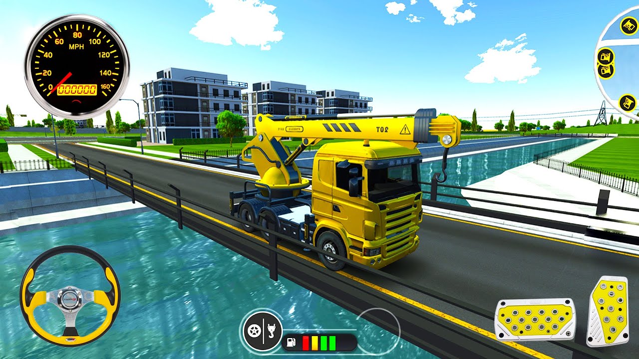 🔧 Hydraulic Fan Installation with Mega Crane! | 🚧 Large Crane Simulator Android Gameplay