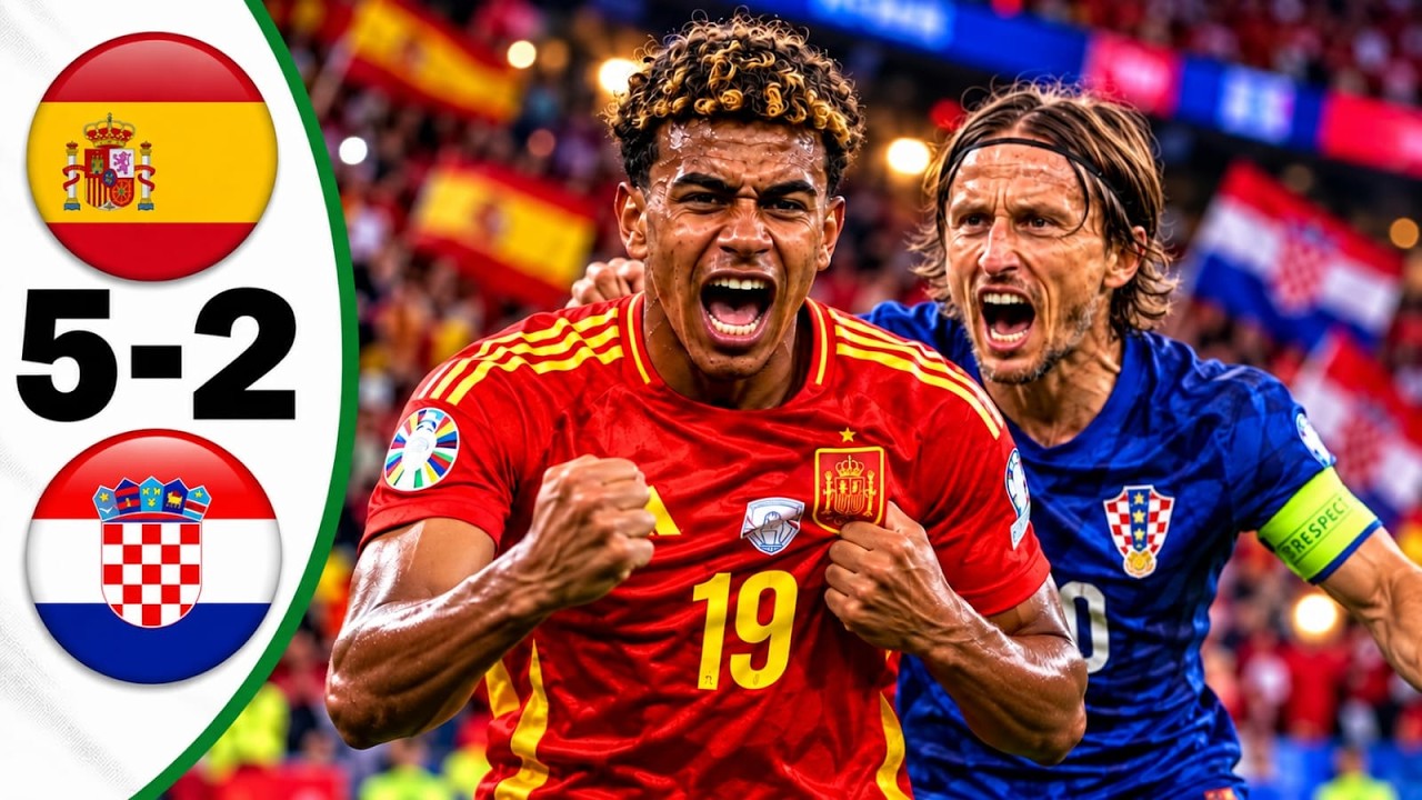 Spain vs Croatia 5-2 - All Goals & Highlights - 2026