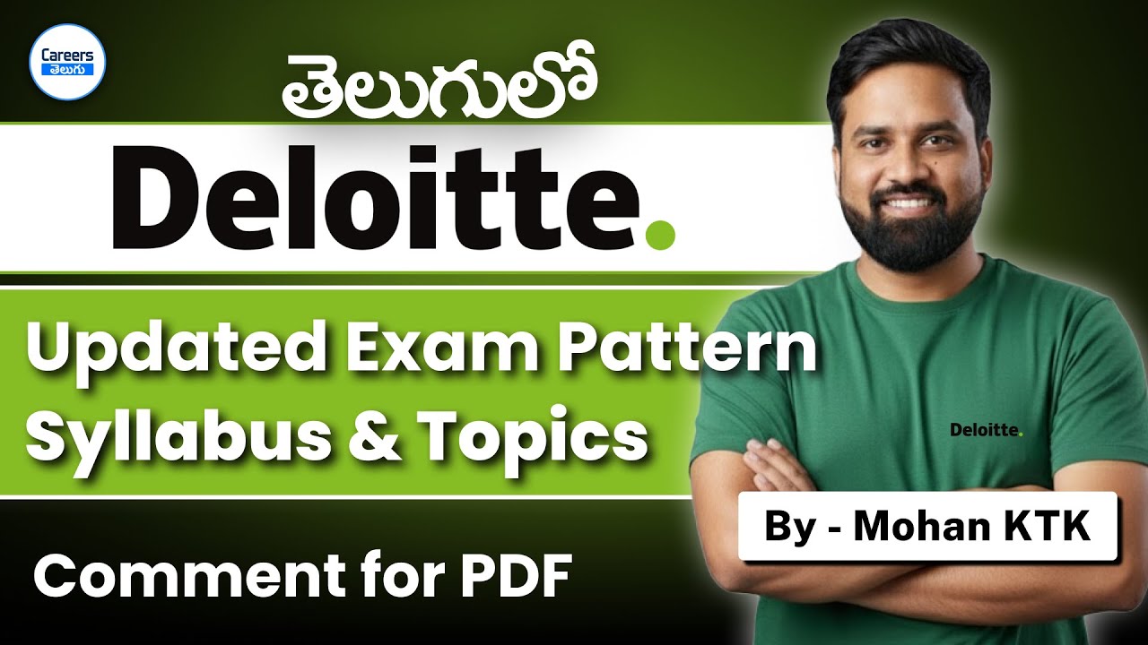 Deloitte NLA Hiring 2026 Off-Campus Syllabus | Updated Test Pattern Guidance in Telugu by Mohan KTK