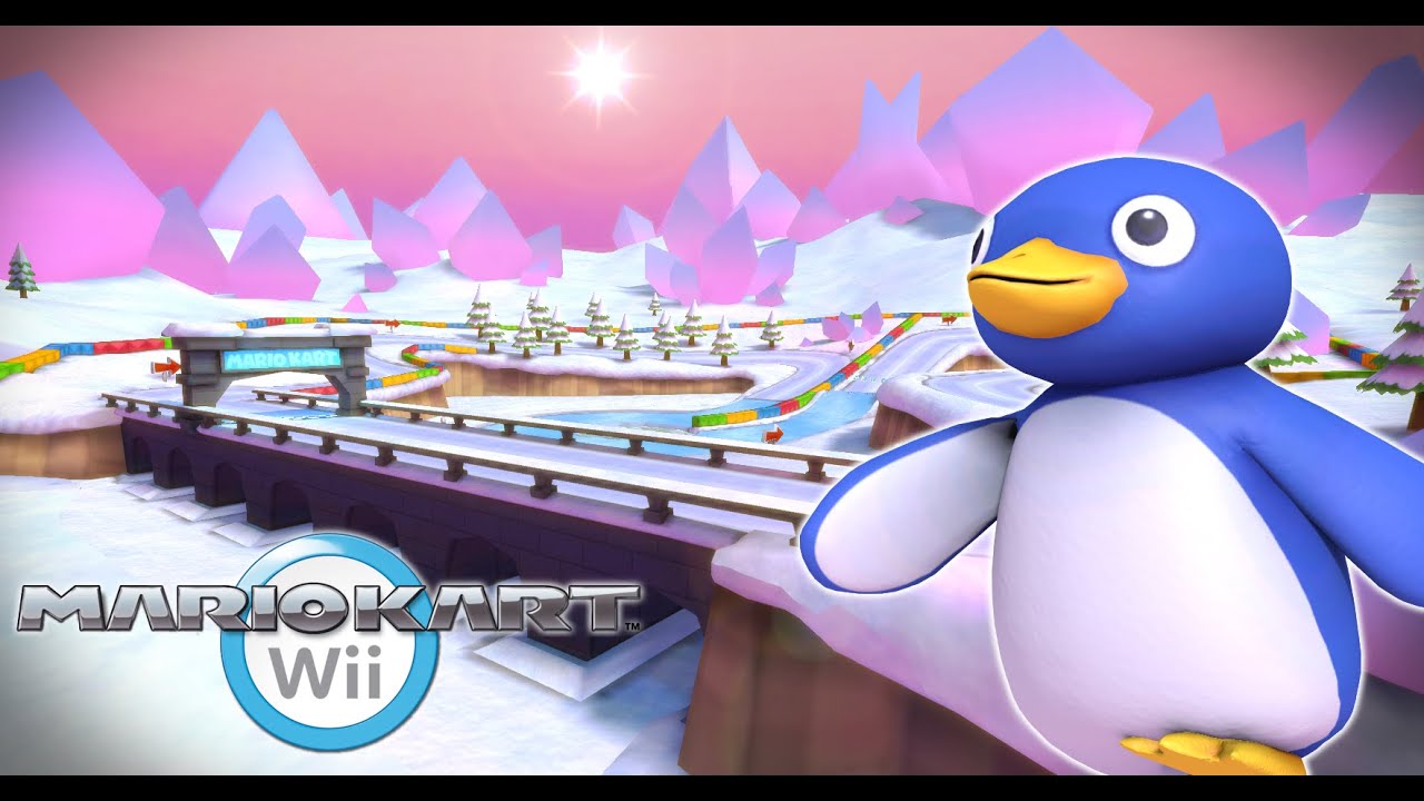 Mario Kart 8 DLC in Mario Kart Wii: GBA Snow Land