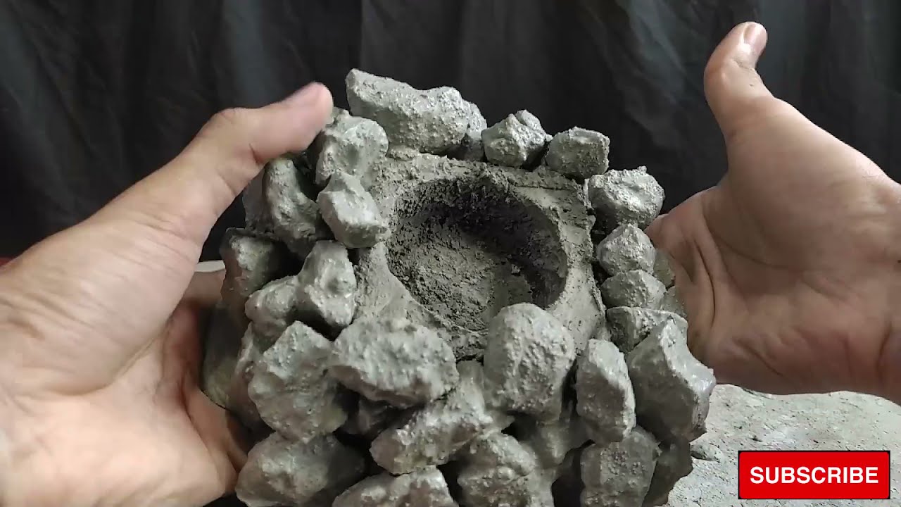 Concrete Candle Holder Using Stones How To Make | DIY Build