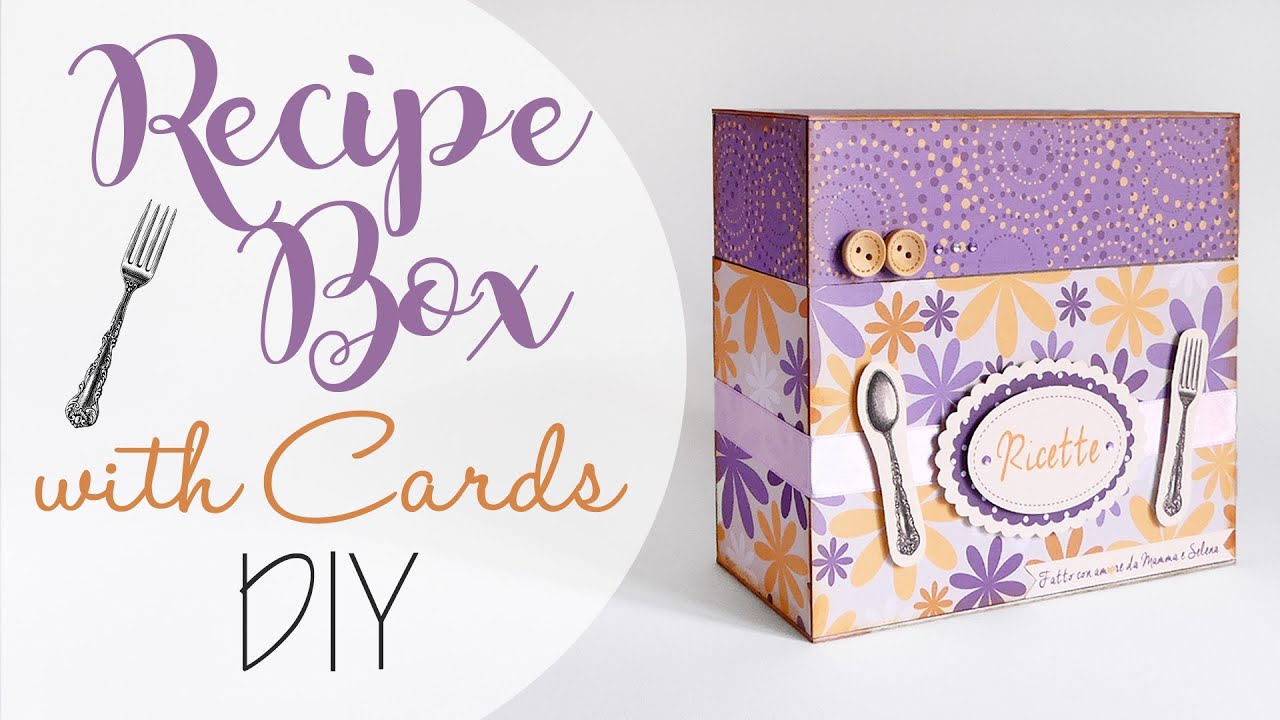 Scatola ricettario con schede fai da te - DIY Recipe box with cards