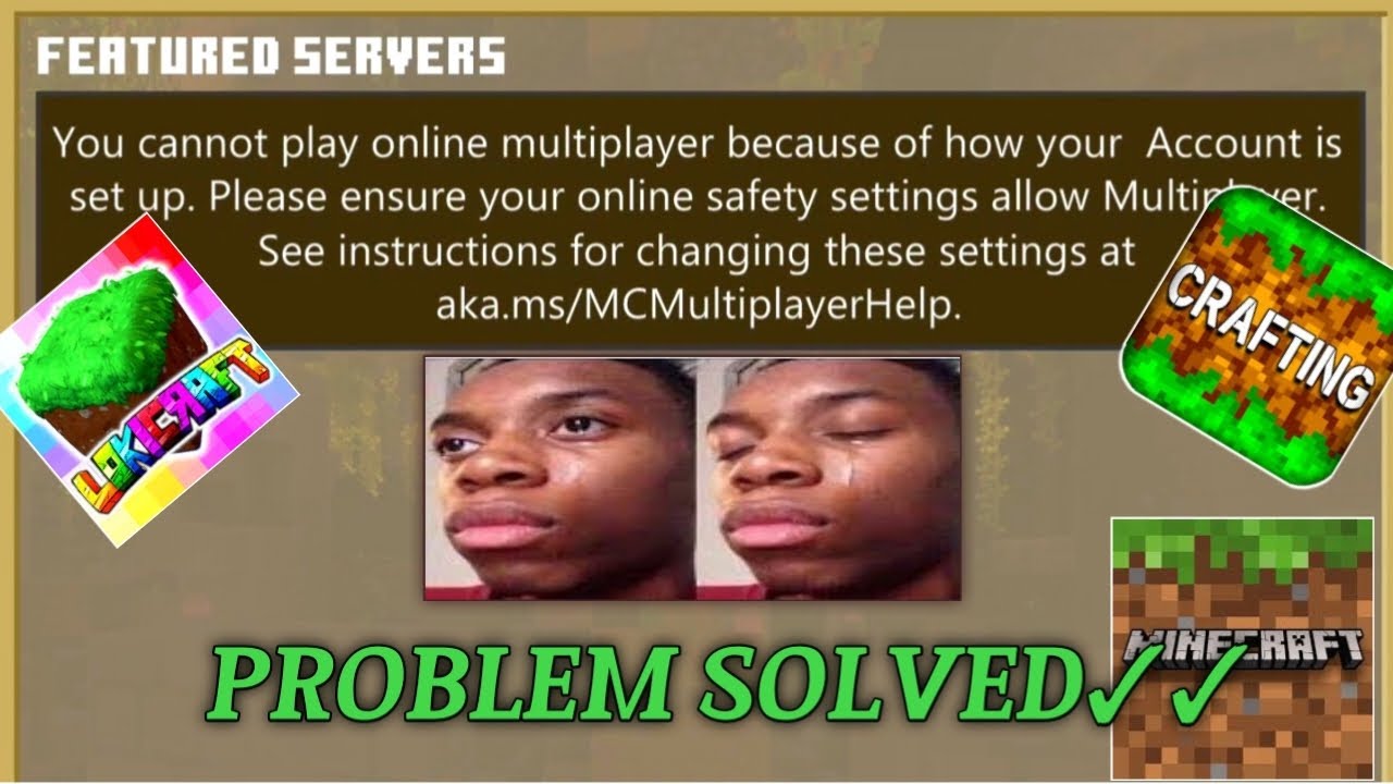 How to Fix (cannot play Server/Multiplayer) Problem in Crafting and building/Minecraft/Lokicraft😱😱,