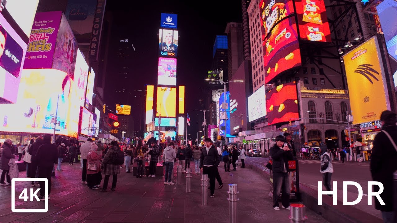 【4K HDR】NEW YORK TIMES SQUARE Walk & Exploration