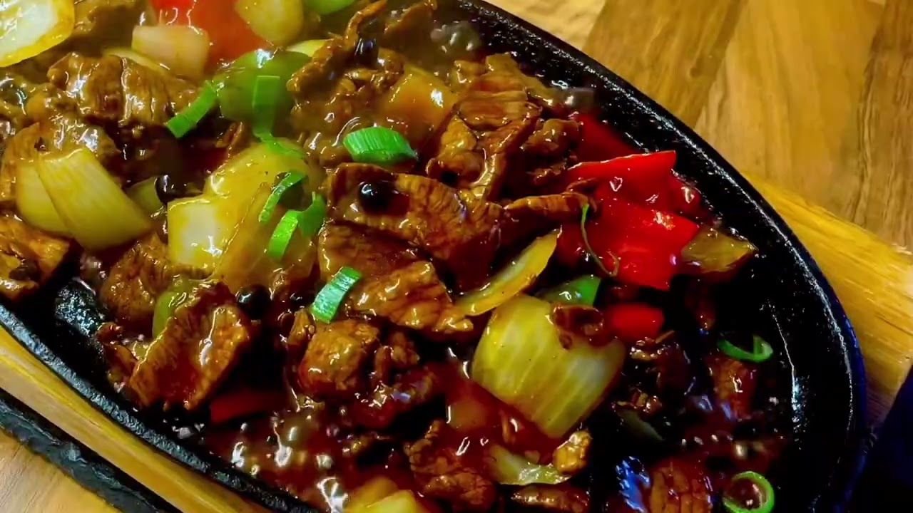 Sizzling beef In Black Bean sauce