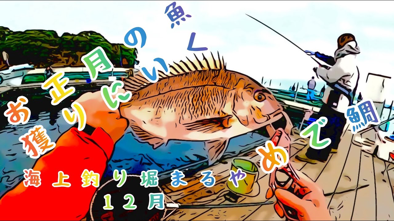 海上釣り堀まるや　１２月　お正月の魚獲りに行く　後編　めで鯛